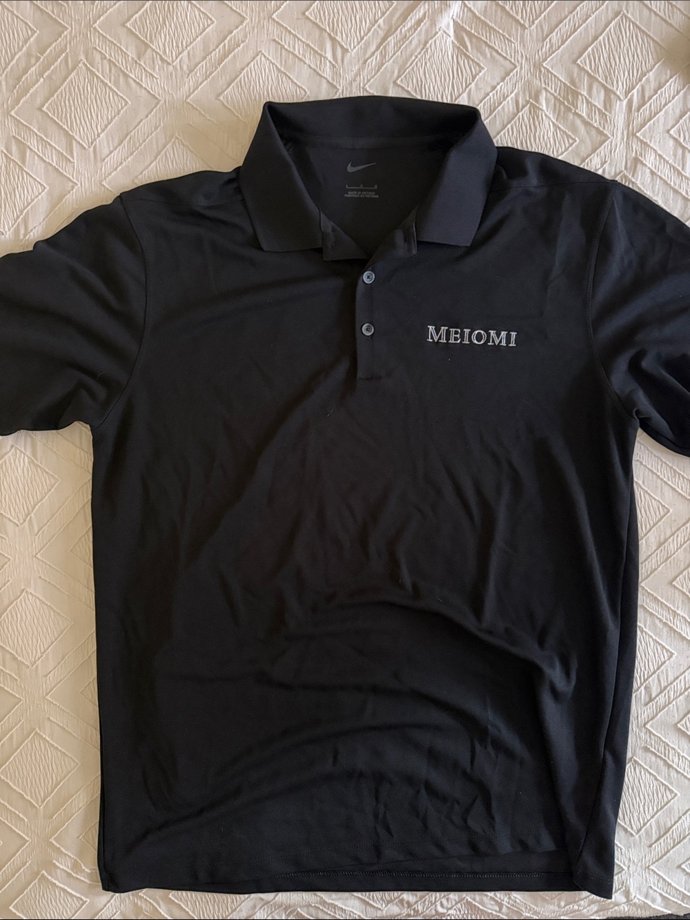 Nike Black Men’s Polo with MEIOMI Embroidery